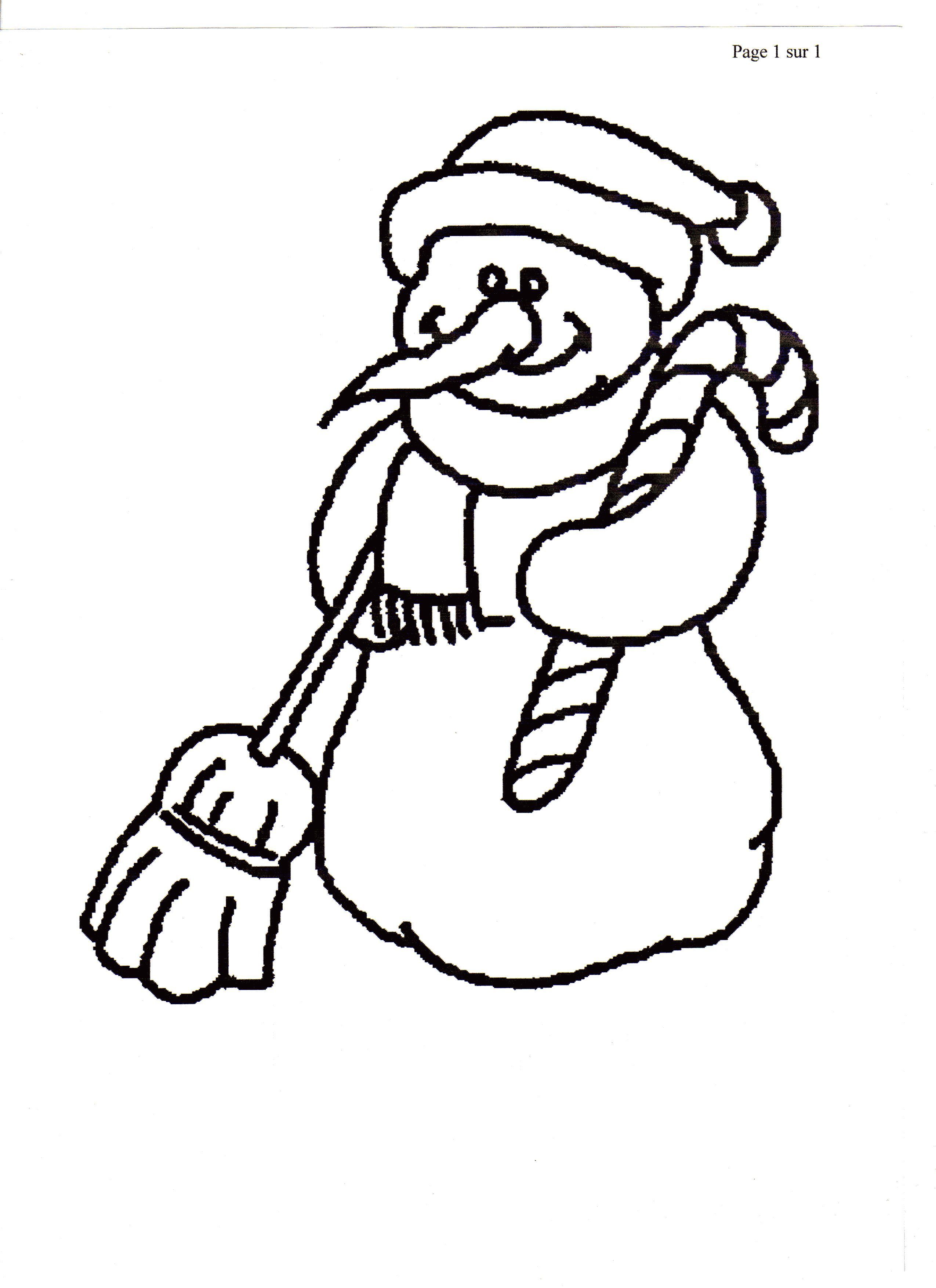 Снеговик с фонариком для раскрашивания